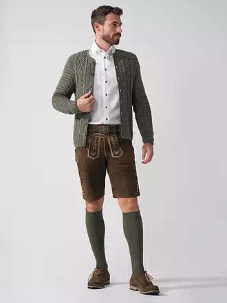 GOTTSEIDANK | Gilet traditionnel en tricot ANTON | olive